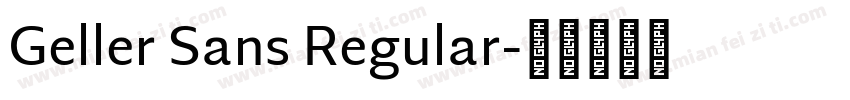 Geller Sans Regular字体转换